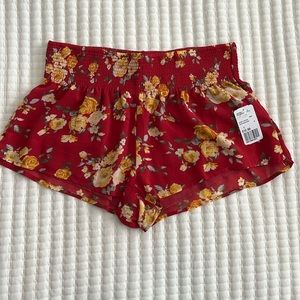 NWT Forever 21 floral smocked waist shorts